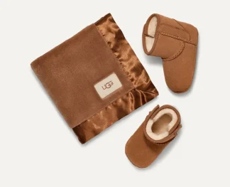 Premiers Pas | Bottes>UGG Bébé Botte Classic et couverture Lovey chestnut