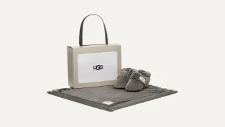 Bébés Garçons | Bébés Filles>UGG Bébé Chausson Bixbee et couverture Lovey charcoal
