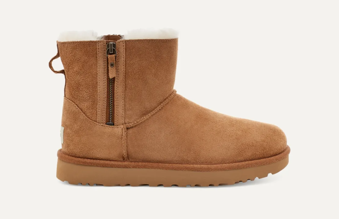 Toutes Les Bottes | Bottes Classic>UGG Femme Botte Classic Mini Double Zip chestnut