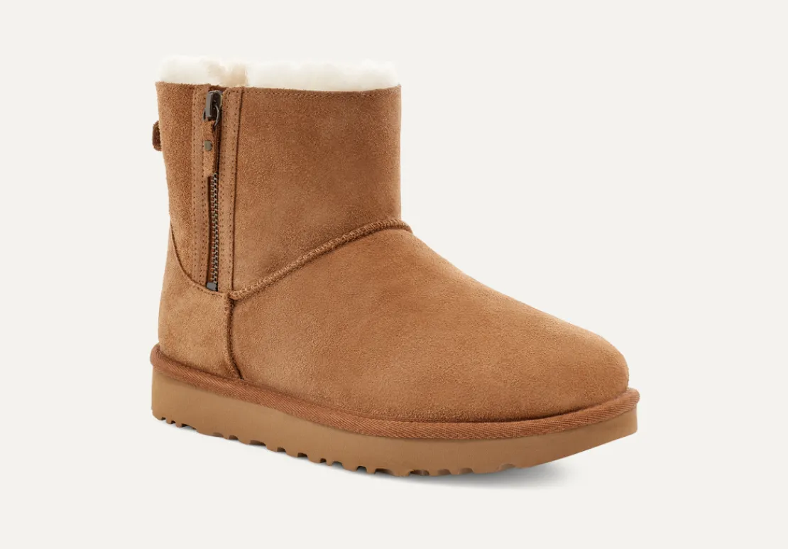Toutes Les Bottes | Bottes Classic>UGG Femme Botte Classic Mini Double Zip chestnut