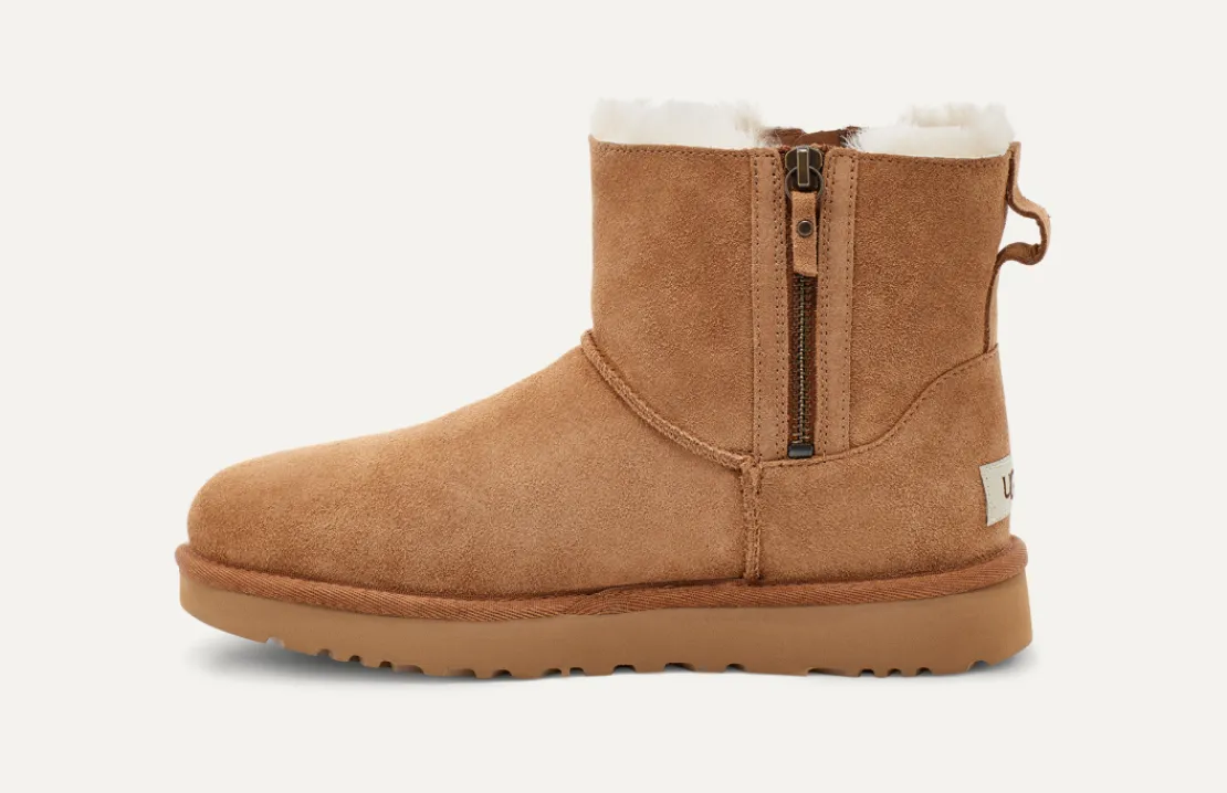 Toutes Les Bottes | Bottes Classic>UGG Femme Botte Classic Mini Double Zip chestnut