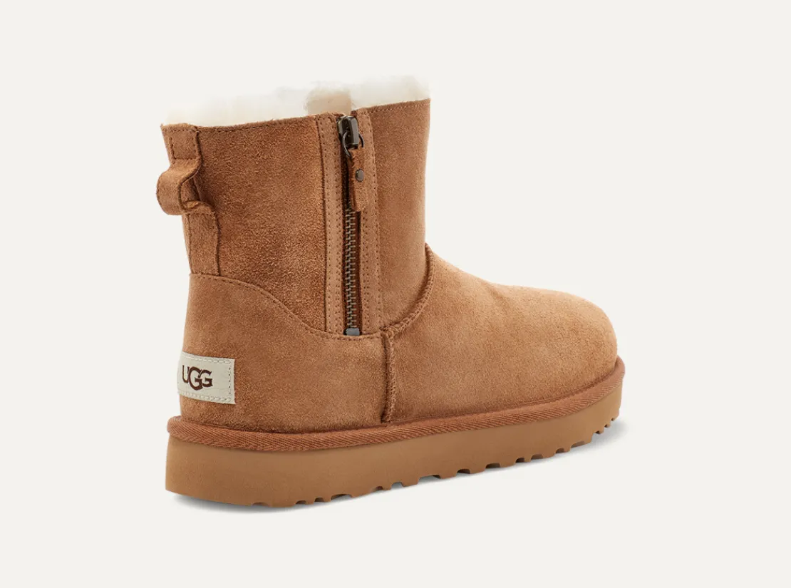 Toutes Les Bottes | Bottes Classic>UGG Femme Botte Classic Mini Double Zip chestnut
