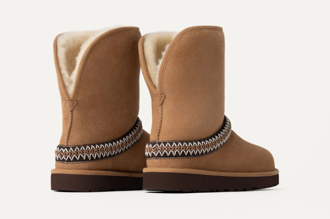 Bottes Classic>UGG Femme Botte Classic Short Crescent chestnut