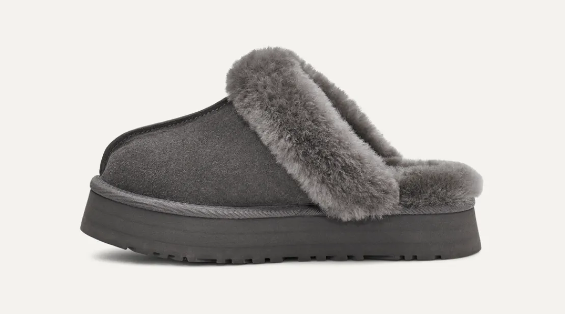 Chaussons>UGG Femme Chausson Disquette charcoal