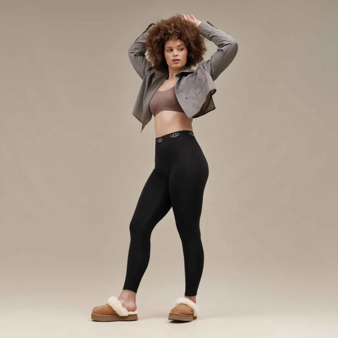 Chaussons>UGG Femme Chausson Disquette chestnut