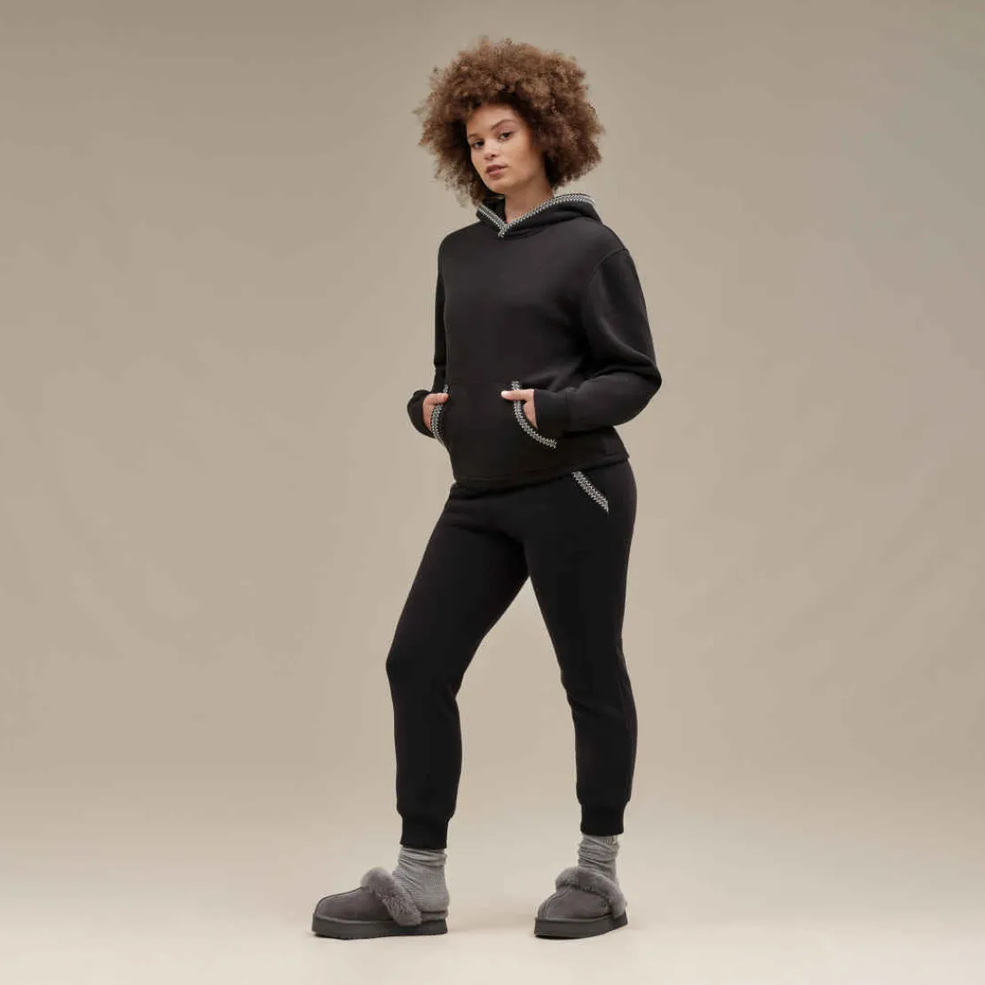 Chaussons>UGG Femme Chausson Disquette charcoal