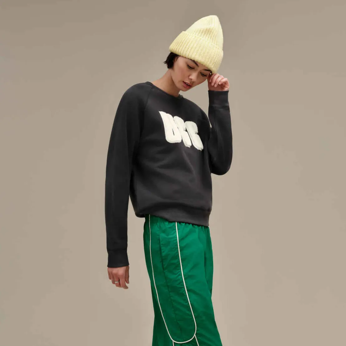 Vêtements D’intérieur | Pulls Et Cardigans>UGG Femme Haut à col rond avec logo duveteux Madeline