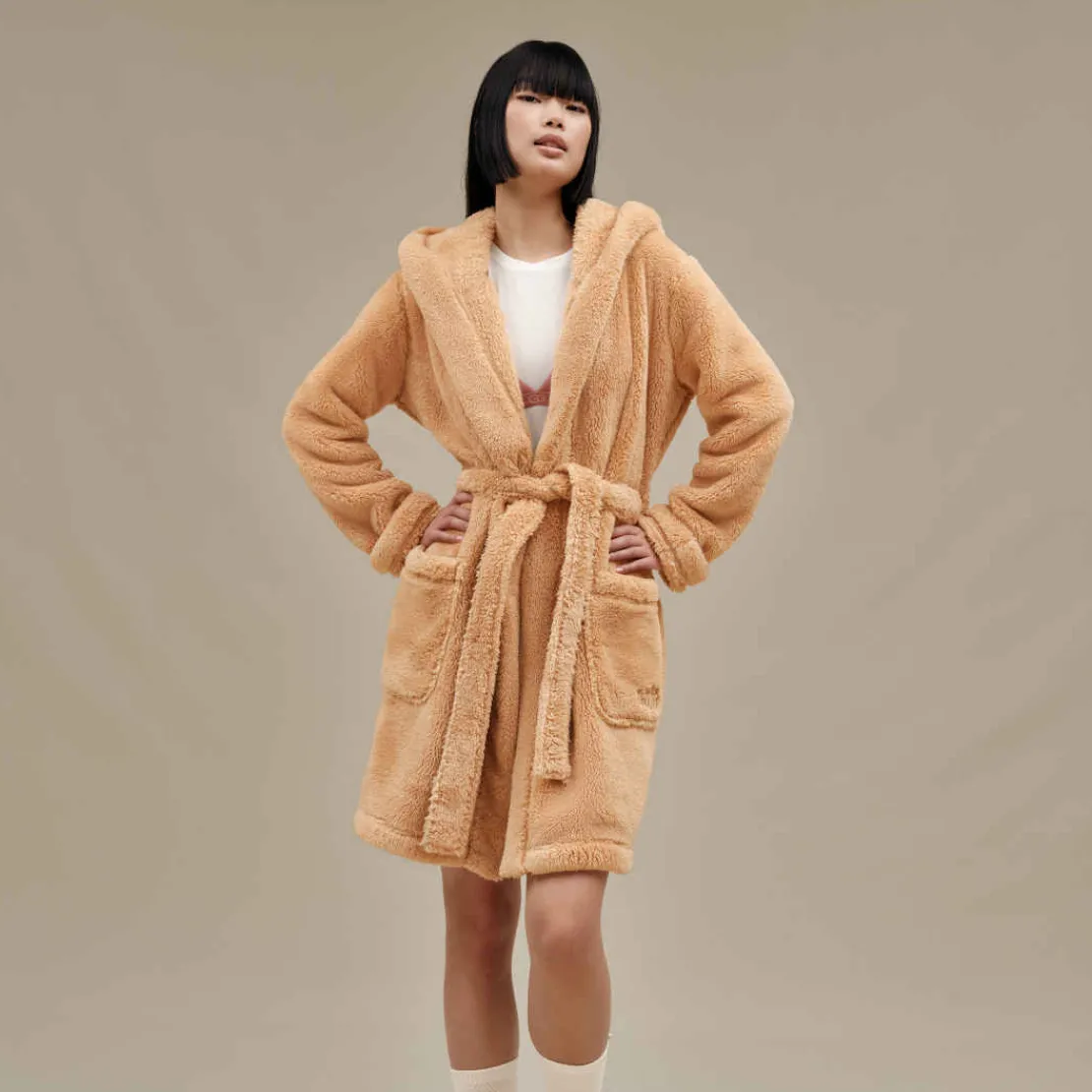 Pyjamas Et Peignoirs>UGG Femme Robe de chambre Aarti en fluff oolong