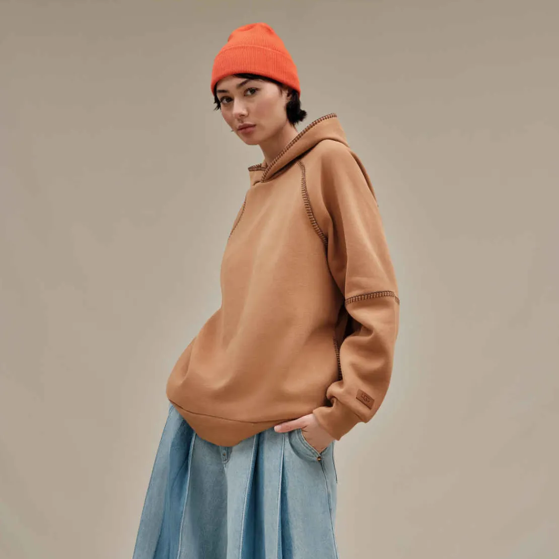 Vêtements D’intérieur | Pulls Et Cardigans>UGG Femme Sweat à capuche Classic chestnut