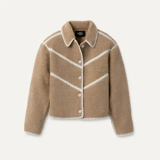 Vêtements D’intérieur | Manteaux Et Vestes>UGG Femme Veste Ellison fluff sandheather