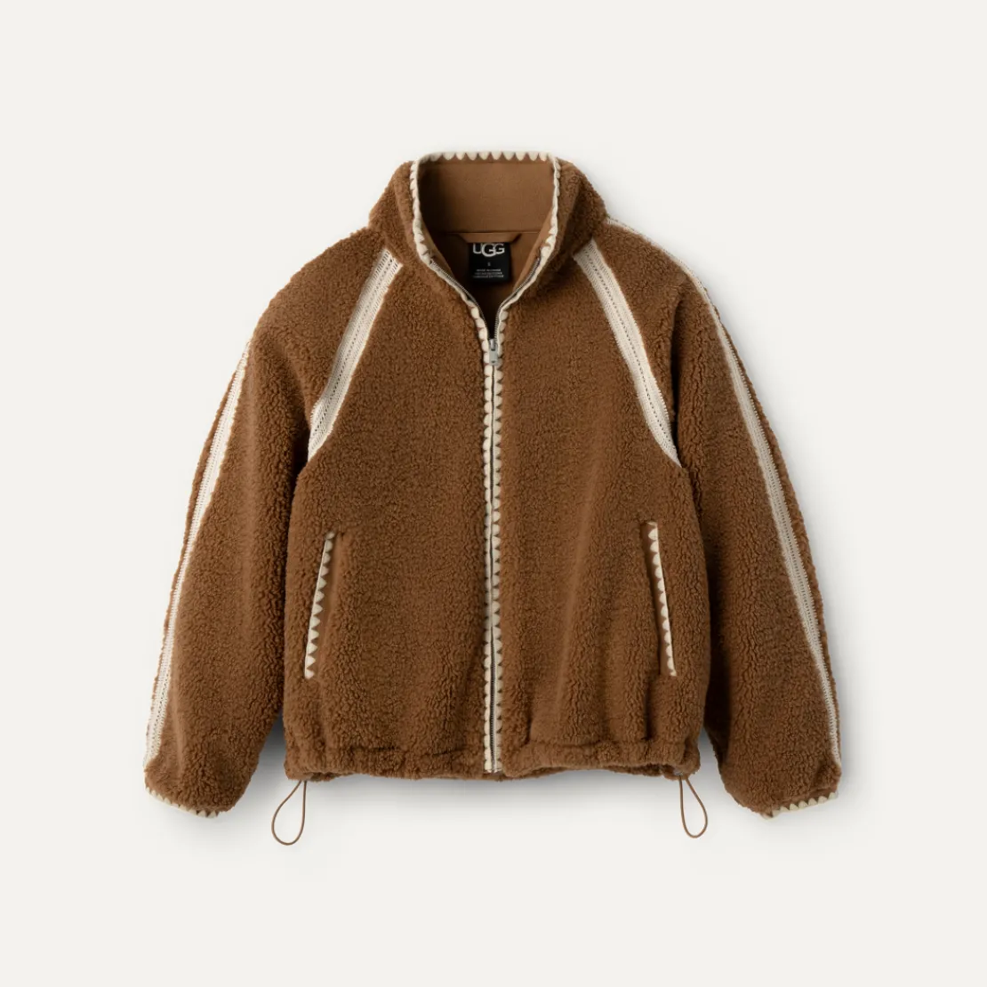Manteaux Et Vestes>UGG Femme Veste Nikia Crochet en fluff chestnut