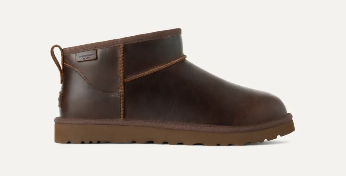 Toutes Les Bottes | Bottes Classic>UGG Homme Botte en cuir Classic Ultra Mini Leather Regenerate ironwood