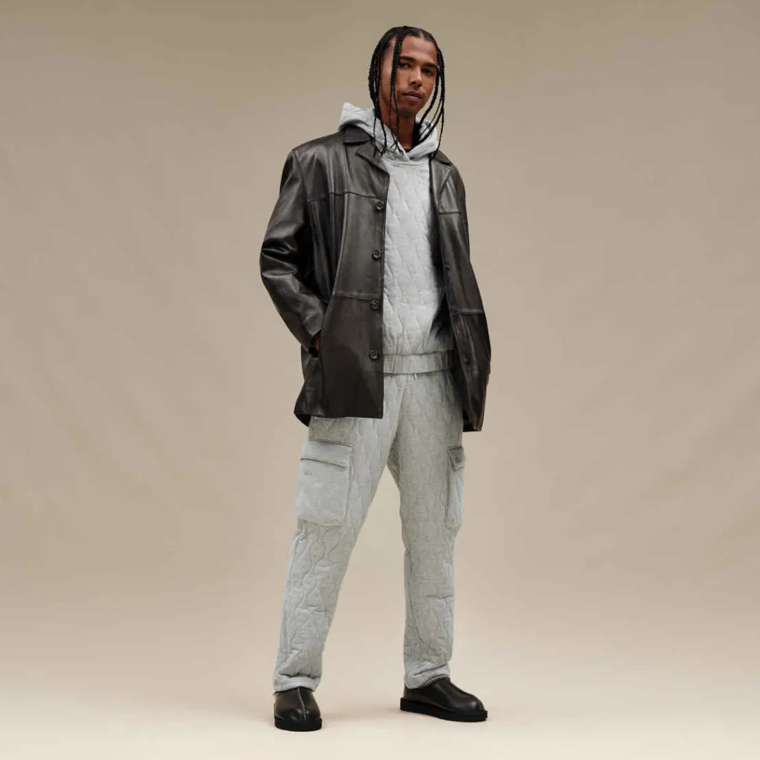 Mocassins Et Chaussures | Chaussons>UGG Homme Tasman Leather Regenerate black