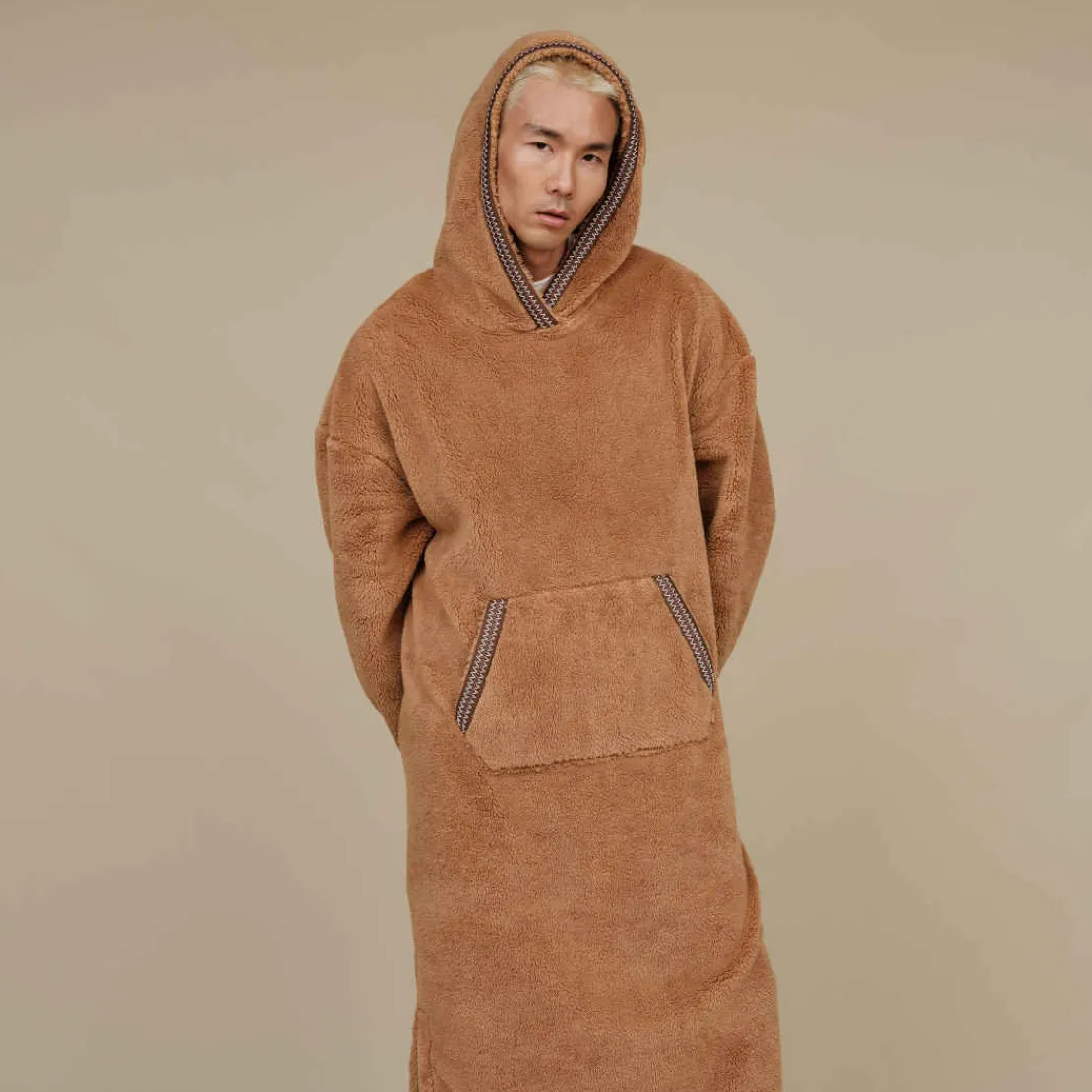 Pyjamas Et Peignoirs | Pulls Et Cardigans>UGG Unisexe Sweat à capuche oversize en fluff chestnut