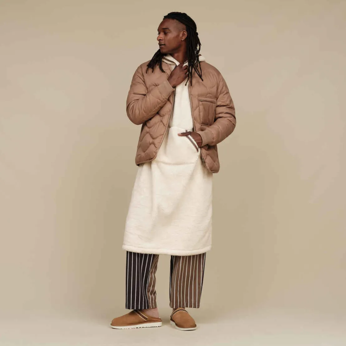 Pyjamas Et Peignoirs | Pulls Et Cardigans>UGG Unisexe Sweat à capuche oversize en fluff cream